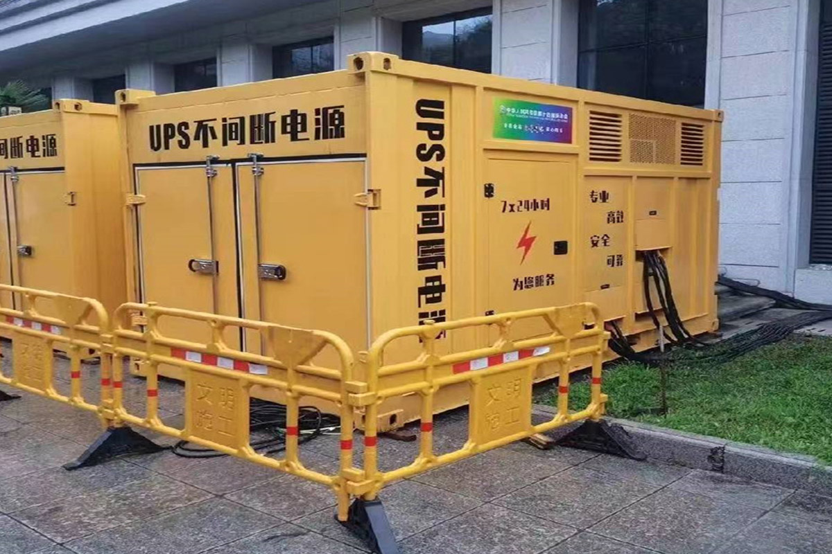 江源发电机租赁施工现场